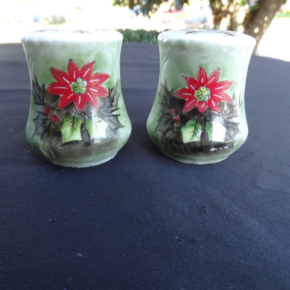 Vintage Christmas Salt and Pepper Shakers